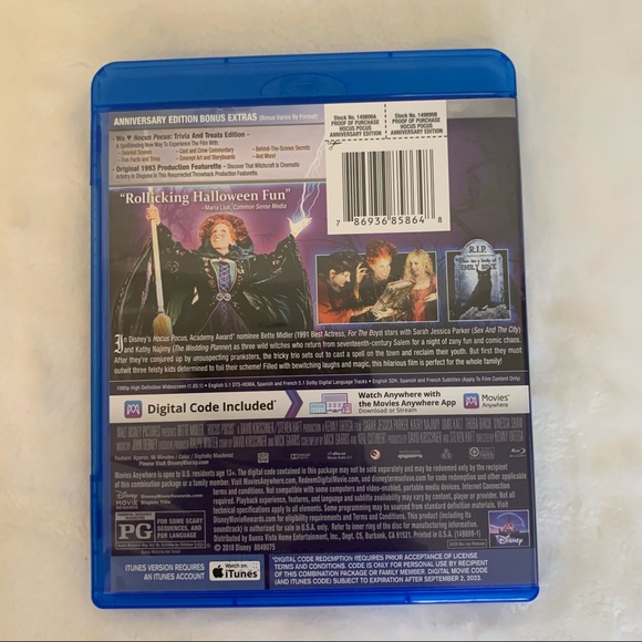 Disney Hocus Pocus Anniversary Edition Blu-ray - Picture 3 of 3